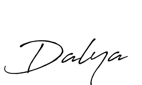 Dalya stylish signature style. Best Handwritten Sign (Antro_Vectra_Bolder) for my name. Handwritten Signature Collection Ideas for my name Dalya. Dalya signature style 7 images and pictures png