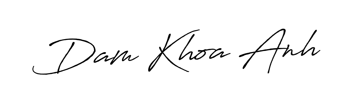 Make a beautiful signature design for name Dam Khoa Anh. Use this online signature maker to create a handwritten signature for free. Dam Khoa Anh signature style 7 images and pictures png