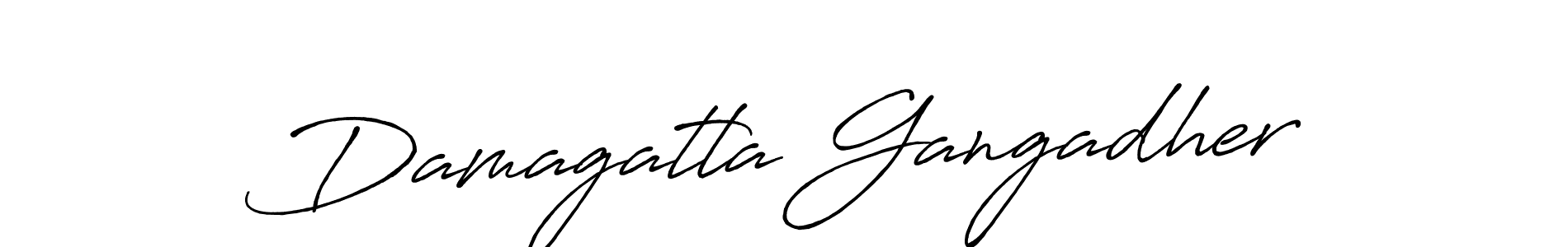 How to make Damagatla Gangadher signature? Antro_Vectra_Bolder is a professional autograph style. Create handwritten signature for Damagatla Gangadher name. Damagatla Gangadher signature style 7 images and pictures png