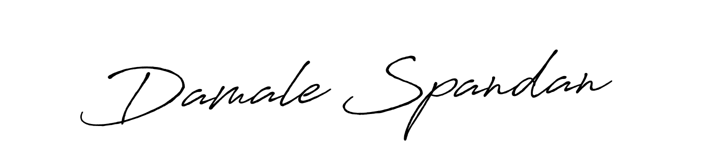 How to make Damale Spandan signature? Antro_Vectra_Bolder is a professional autograph style. Create handwritten signature for Damale Spandan name. Damale Spandan signature style 7 images and pictures png