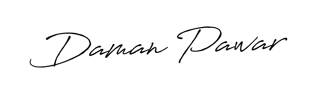 How to make Daman Pawar name signature. Use Antro_Vectra_Bolder style for creating short signs online. This is the latest handwritten sign. Daman Pawar signature style 7 images and pictures png