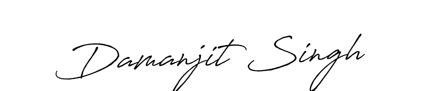Make a beautiful signature design for name Damanjit Singh. With this signature (Antro_Vectra_Bolder) style, you can create a handwritten signature for free. Damanjit Singh signature style 7 images and pictures png