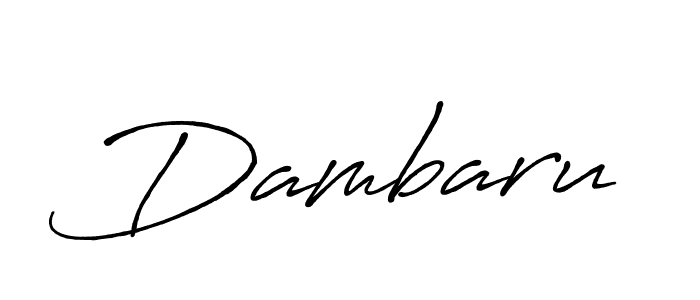 Design your own signature with our free online signature maker. With this signature software, you can create a handwritten (Antro_Vectra_Bolder) signature for name Dambaru. Dambaru signature style 7 images and pictures png