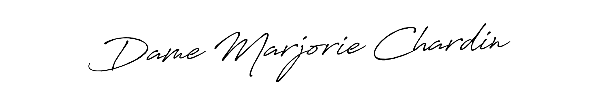 Make a short Dame Marjorie Chardin signature style. Manage your documents anywhere anytime using Antro_Vectra_Bolder. Create and add eSignatures, submit forms, share and send files easily. Dame Marjorie Chardin signature style 7 images and pictures png