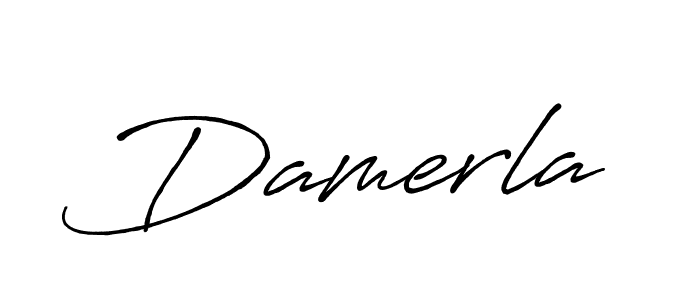 Make a beautiful signature design for name Damerla. With this signature (Antro_Vectra_Bolder) style, you can create a handwritten signature for free. Damerla signature style 7 images and pictures png