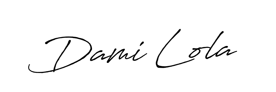 Use a signature maker to create a handwritten signature online. With this signature software, you can design (Antro_Vectra_Bolder) your own signature for name Dami Lola. Dami Lola signature style 7 images and pictures png