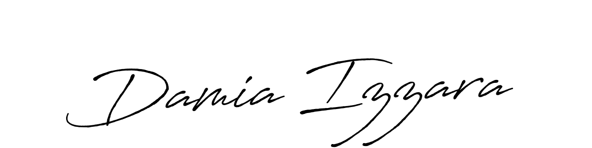 Design your own signature with our free online signature maker. With this signature software, you can create a handwritten (Antro_Vectra_Bolder) signature for name Damia Izzara. Damia Izzara signature style 7 images and pictures png