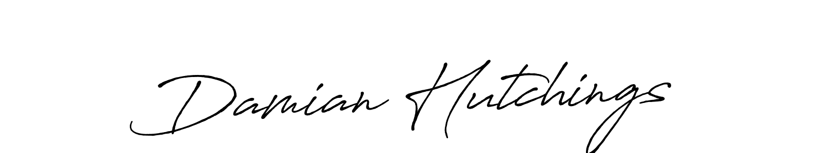 Create a beautiful signature design for name Damian Hutchings. With this signature (Antro_Vectra_Bolder) fonts, you can make a handwritten signature for free. Damian Hutchings signature style 7 images and pictures png