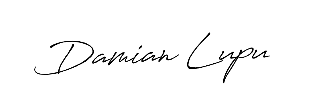 Design your own signature with our free online signature maker. With this signature software, you can create a handwritten (Antro_Vectra_Bolder) signature for name Damian Lupu. Damian Lupu signature style 7 images and pictures png