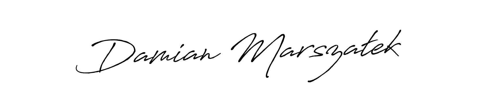 Design your own signature with our free online signature maker. With this signature software, you can create a handwritten (Antro_Vectra_Bolder) signature for name Damian Marszałek. Damian Marszałek signature style 7 images and pictures png