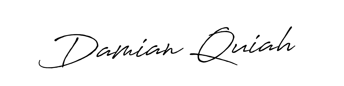 The best way (Antro_Vectra_Bolder) to make a short signature is to pick only two or three words in your name. The name Damian Quiah include a total of six letters. For converting this name. Damian Quiah signature style 7 images and pictures png