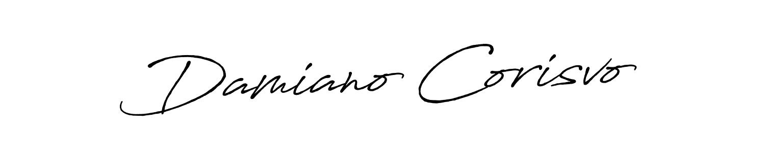 The best way (Antro_Vectra_Bolder) to make a short signature is to pick only two or three words in your name. The name Damiano Corisvo include a total of six letters. For converting this name. Damiano Corisvo signature style 7 images and pictures png