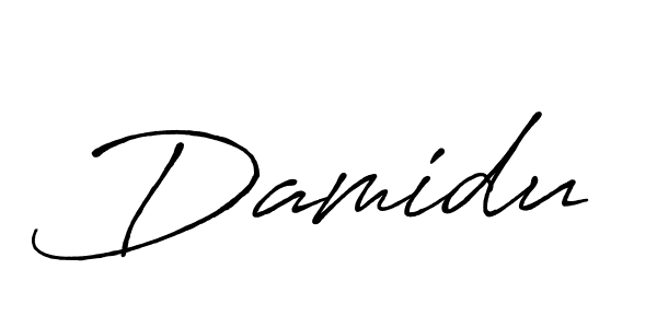 Use a signature maker to create a handwritten signature online. With this signature software, you can design (Antro_Vectra_Bolder) your own signature for name Damidu. Damidu signature style 7 images and pictures png