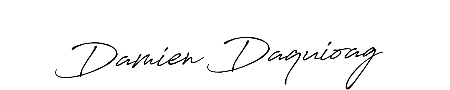 Make a beautiful signature design for name Damien Daquioag. With this signature (Antro_Vectra_Bolder) style, you can create a handwritten signature for free. Damien Daquioag signature style 7 images and pictures png