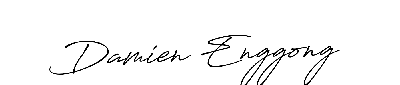Damien Enggong stylish signature style. Best Handwritten Sign (Antro_Vectra_Bolder) for my name. Handwritten Signature Collection Ideas for my name Damien Enggong. Damien Enggong signature style 7 images and pictures png