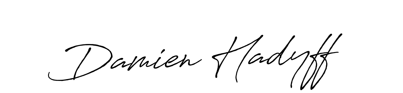 Use a signature maker to create a handwritten signature online. With this signature software, you can design (Antro_Vectra_Bolder) your own signature for name Damien Hadyff. Damien Hadyff signature style 7 images and pictures png