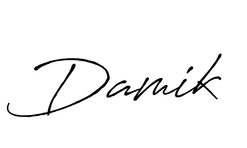 Similarly Antro_Vectra_Bolder is the best handwritten signature design. Signature creator online .You can use it as an online autograph creator for name Damik. Damik signature style 7 images and pictures png