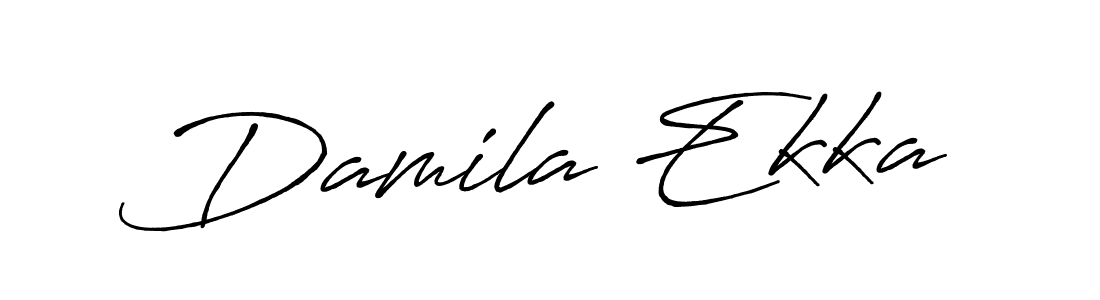 You should practise on your own different ways (Antro_Vectra_Bolder) to write your name (Damila Ekka) in signature. don't let someone else do it for you. Damila Ekka signature style 7 images and pictures png