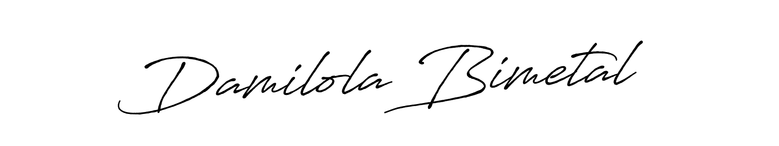 Make a beautiful signature design for name Damilola Bimetal. With this signature (Antro_Vectra_Bolder) style, you can create a handwritten signature for free. Damilola Bimetal signature style 7 images and pictures png