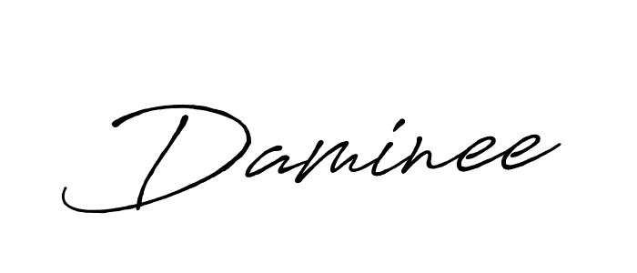 Create a beautiful signature design for name Daminee. With this signature (Antro_Vectra_Bolder) fonts, you can make a handwritten signature for free. Daminee signature style 7 images and pictures png