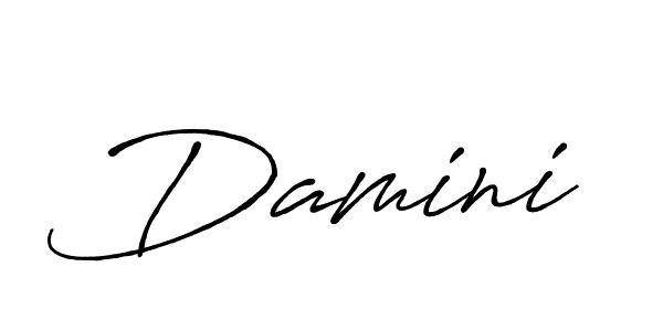 Similarly Antro_Vectra_Bolder is the best handwritten signature design. Signature creator online .You can use it as an online autograph creator for name Damini. Damini signature style 7 images and pictures png
