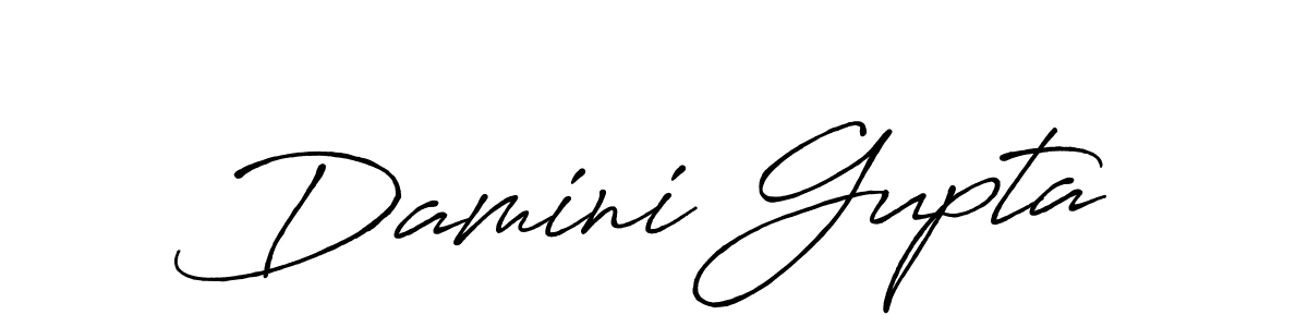 Also we have Damini Gupta name is the best signature style. Create professional handwritten signature collection using Antro_Vectra_Bolder autograph style. Damini Gupta signature style 7 images and pictures png