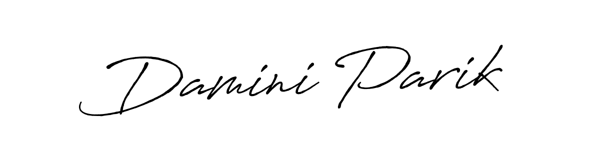 See photos of Damini Parik official signature by Spectra . Check more albums & portfolios. Read reviews & check more about Antro_Vectra_Bolder font. Damini Parik signature style 7 images and pictures png