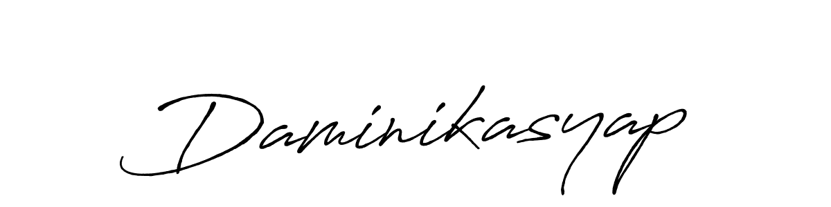 Also we have Daminikasyap name is the best signature style. Create professional handwritten signature collection using Antro_Vectra_Bolder autograph style. Daminikasyap signature style 7 images and pictures png