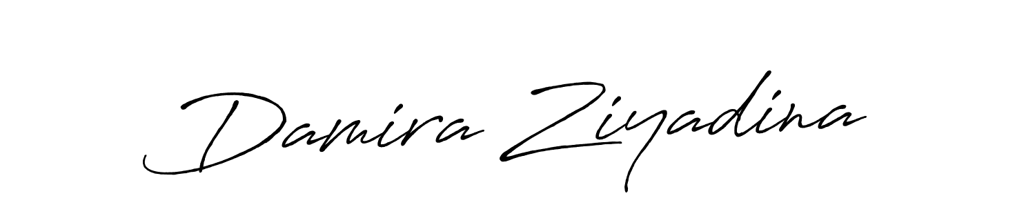 Create a beautiful signature design for name Damira Ziyadina. With this signature (Antro_Vectra_Bolder) fonts, you can make a handwritten signature for free. Damira Ziyadina signature style 7 images and pictures png