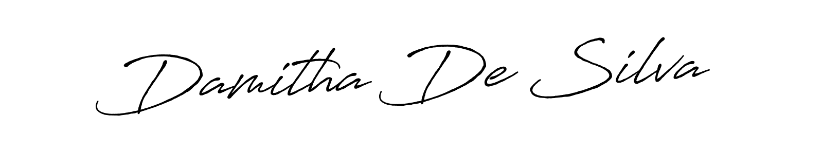 How to make Damitha De Silva signature? Antro_Vectra_Bolder is a professional autograph style. Create handwritten signature for Damitha De Silva name. Damitha De Silva signature style 7 images and pictures png
