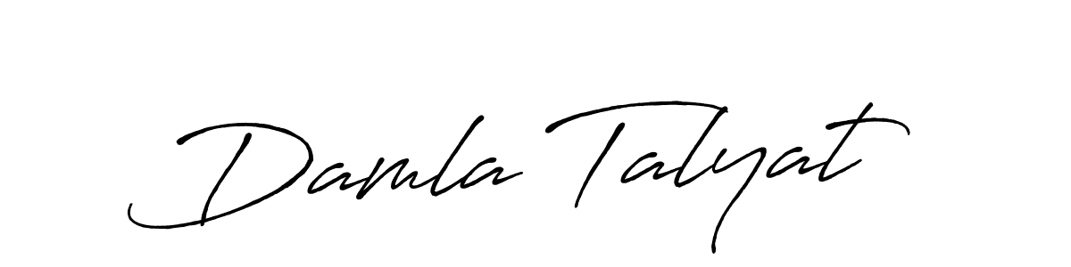 Also we have Damla Talyat name is the best signature style. Create professional handwritten signature collection using Antro_Vectra_Bolder autograph style. Damla Talyat signature style 7 images and pictures png