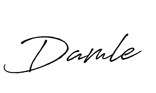 Damle stylish signature style. Best Handwritten Sign (Antro_Vectra_Bolder) for my name. Handwritten Signature Collection Ideas for my name Damle. Damle signature style 7 images and pictures png