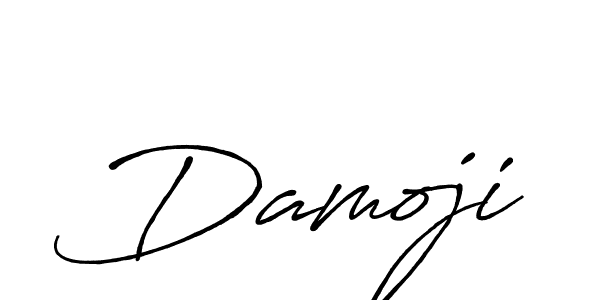The best way (Antro_Vectra_Bolder) to make a short signature is to pick only two or three words in your name. The name Damoji include a total of six letters. For converting this name. Damoji signature style 7 images and pictures png