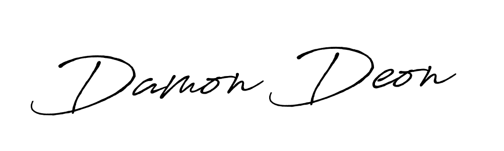 Use a signature maker to create a handwritten signature online. With this signature software, you can design (Antro_Vectra_Bolder) your own signature for name Damon Deon. Damon Deon signature style 7 images and pictures png