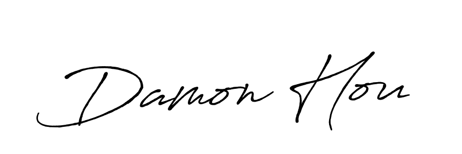 Make a beautiful signature design for name Damon Hou. Use this online signature maker to create a handwritten signature for free. Damon Hou signature style 7 images and pictures png