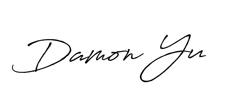 How to make Damon Yu name signature. Use Antro_Vectra_Bolder style for creating short signs online. This is the latest handwritten sign. Damon Yu signature style 7 images and pictures png