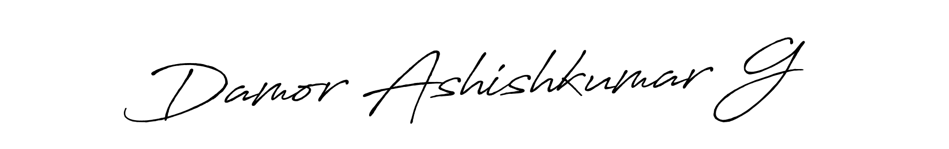 Damor Ashishkumar G stylish signature style. Best Handwritten Sign (Antro_Vectra_Bolder) for my name. Handwritten Signature Collection Ideas for my name Damor Ashishkumar G. Damor Ashishkumar G signature style 7 images and pictures png