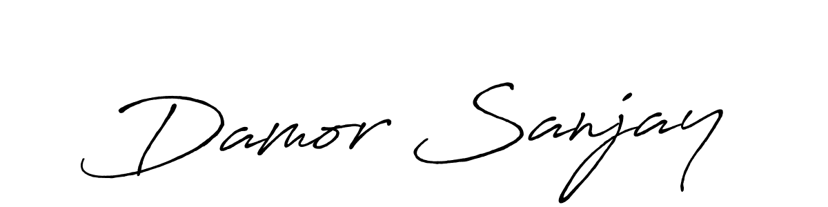 Use a signature maker to create a handwritten signature online. With this signature software, you can design (Antro_Vectra_Bolder) your own signature for name Damor Sanjay. Damor Sanjay signature style 7 images and pictures png