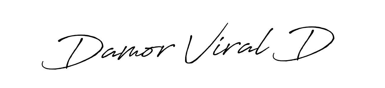Create a beautiful signature design for name Damor Viral D. With this signature (Antro_Vectra_Bolder) fonts, you can make a handwritten signature for free. Damor Viral D signature style 7 images and pictures png