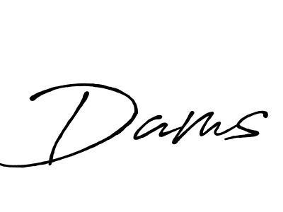 Make a beautiful signature design for name Dams. Use this online signature maker to create a handwritten signature for free. Dams signature style 7 images and pictures png