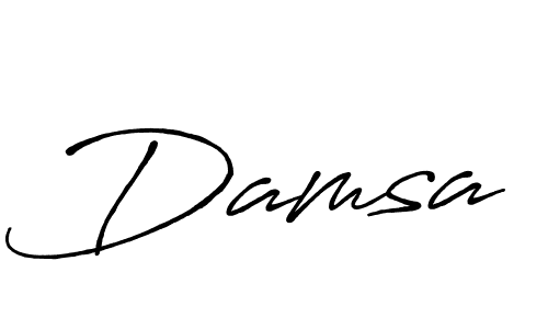 Similarly Antro_Vectra_Bolder is the best handwritten signature design. Signature creator online .You can use it as an online autograph creator for name Damsa. Damsa signature style 7 images and pictures png