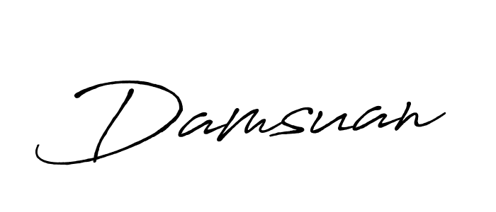 You should practise on your own different ways (Antro_Vectra_Bolder) to write your name (Damsuan) in signature. don't let someone else do it for you. Damsuan signature style 7 images and pictures png