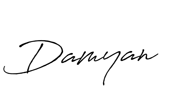 You should practise on your own different ways (Antro_Vectra_Bolder) to write your name (Damyan) in signature. don't let someone else do it for you. Damyan signature style 7 images and pictures png