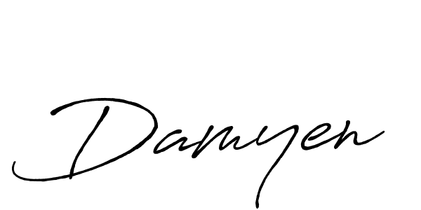 How to make Damyen signature? Antro_Vectra_Bolder is a professional autograph style. Create handwritten signature for Damyen name. Damyen signature style 7 images and pictures png