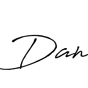 Design your own signature with our free online signature maker. With this signature software, you can create a handwritten (Antro_Vectra_Bolder) signature for name Dan. Dan signature style 7 images and pictures png