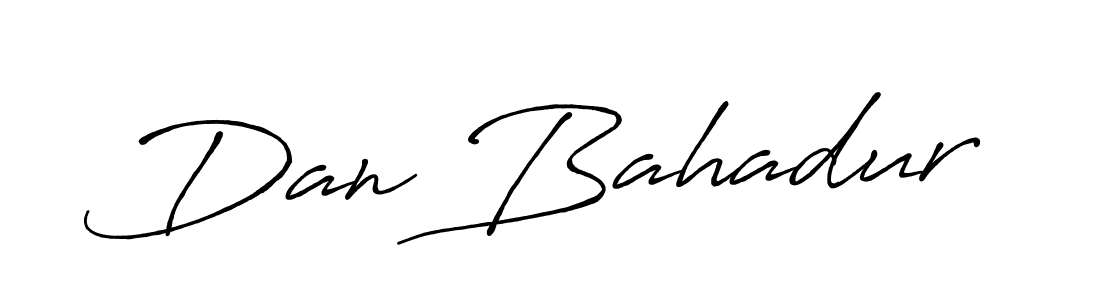 Create a beautiful signature design for name Dan Bahadur. With this signature (Antro_Vectra_Bolder) fonts, you can make a handwritten signature for free. Dan Bahadur signature style 7 images and pictures png