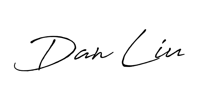 Use a signature maker to create a handwritten signature online. With this signature software, you can design (Antro_Vectra_Bolder) your own signature for name Dan Liu. Dan Liu signature style 7 images and pictures png