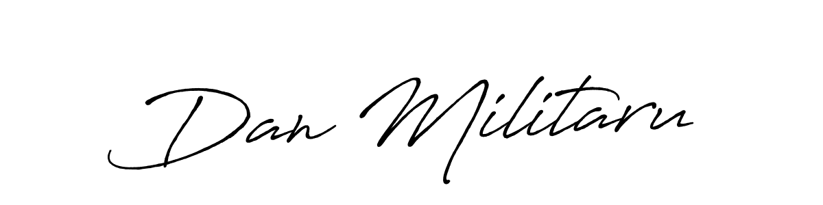 How to make Dan Militaru name signature. Use Antro_Vectra_Bolder style for creating short signs online. This is the latest handwritten sign. Dan Militaru signature style 7 images and pictures png