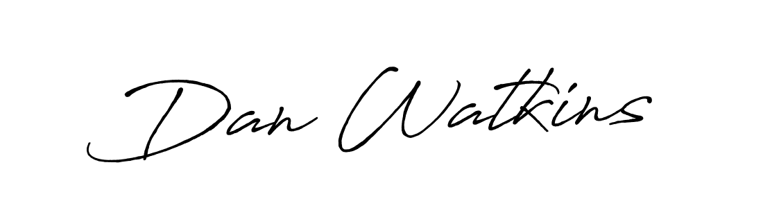 Dan Watkins stylish signature style. Best Handwritten Sign (Antro_Vectra_Bolder) for my name. Handwritten Signature Collection Ideas for my name Dan Watkins. Dan Watkins signature style 7 images and pictures png