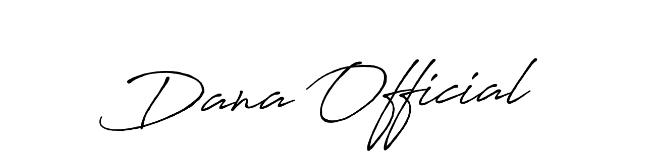 Design your own signature with our free online signature maker. With this signature software, you can create a handwritten (Antro_Vectra_Bolder) signature for name Dana Official. Dana Official signature style 7 images and pictures png